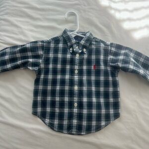 Ralph Lauren Green and Blue Plaid Shirt